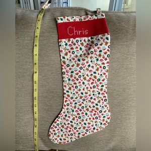 Price ⬇️ Cross stitched Cotton Christmas Stocking.